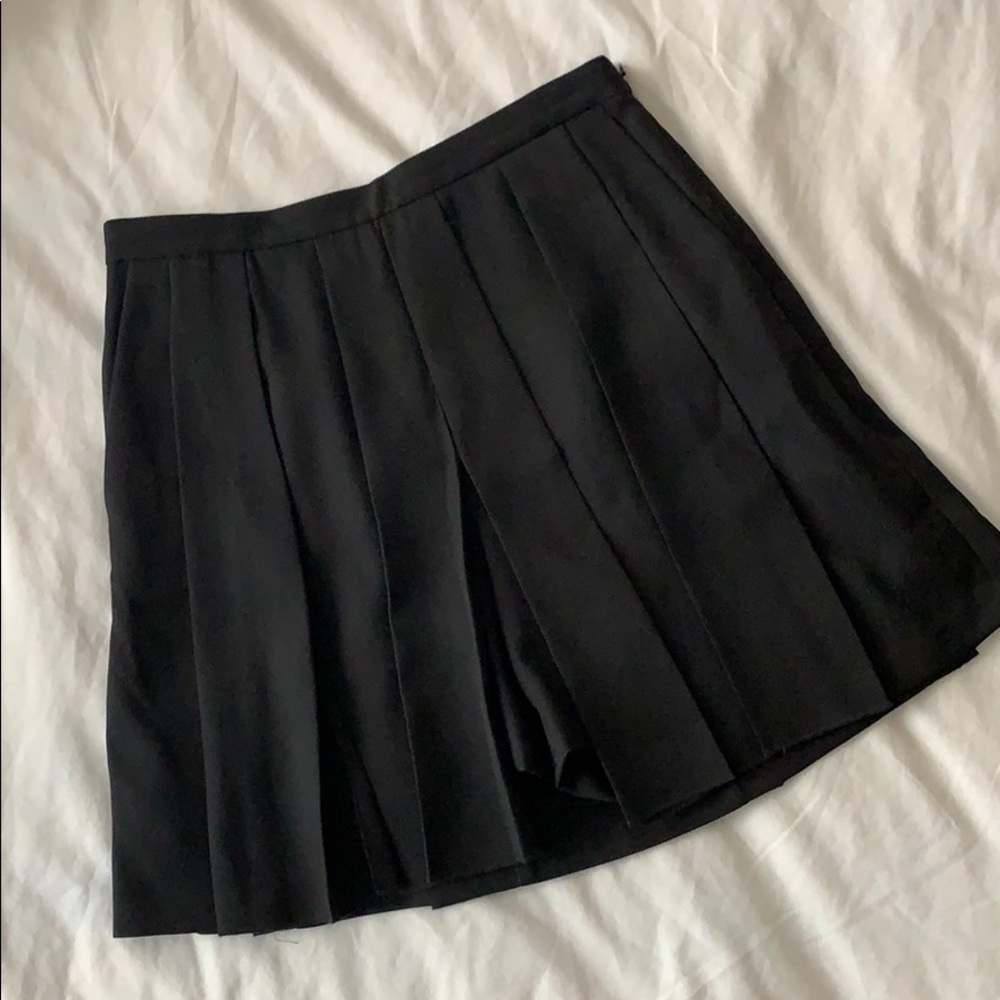 J. Crew Black Pleated Skirt